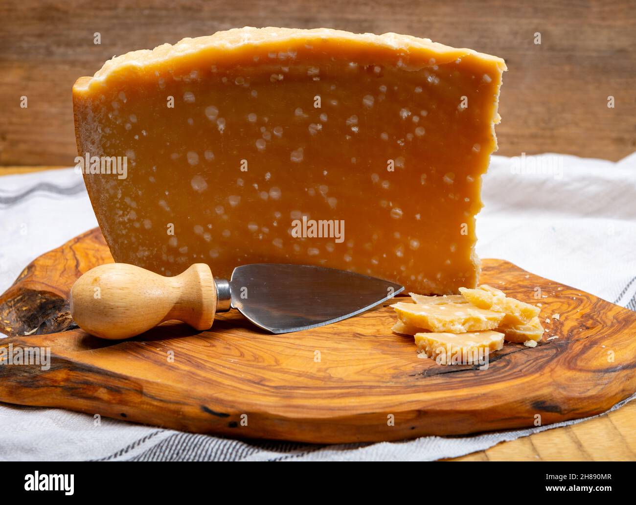 72 months very old Italian parmigianoreggiano parmesan cheese from