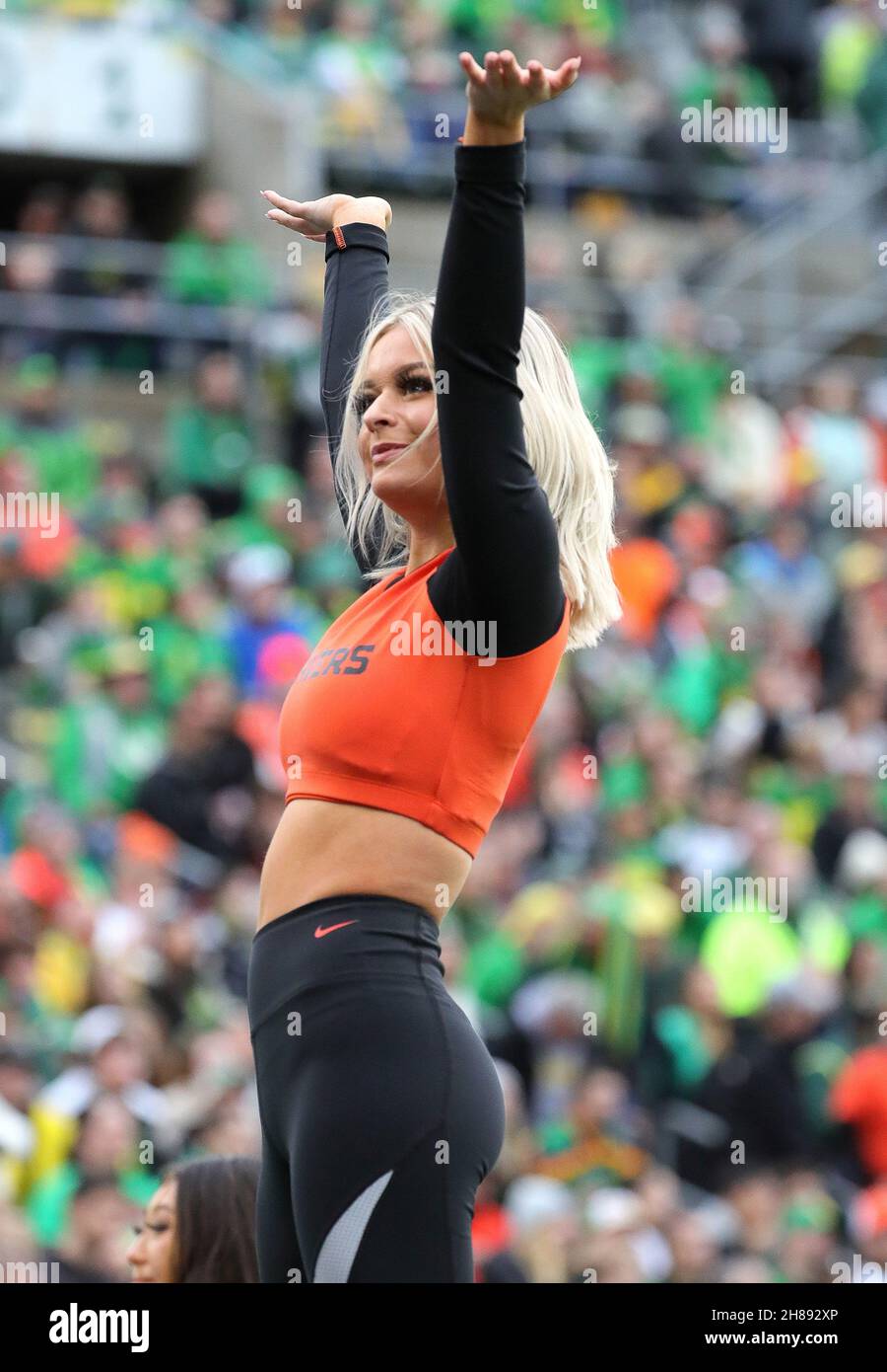 Oregon state beavers cheerleaders 2021 hires stock photography and