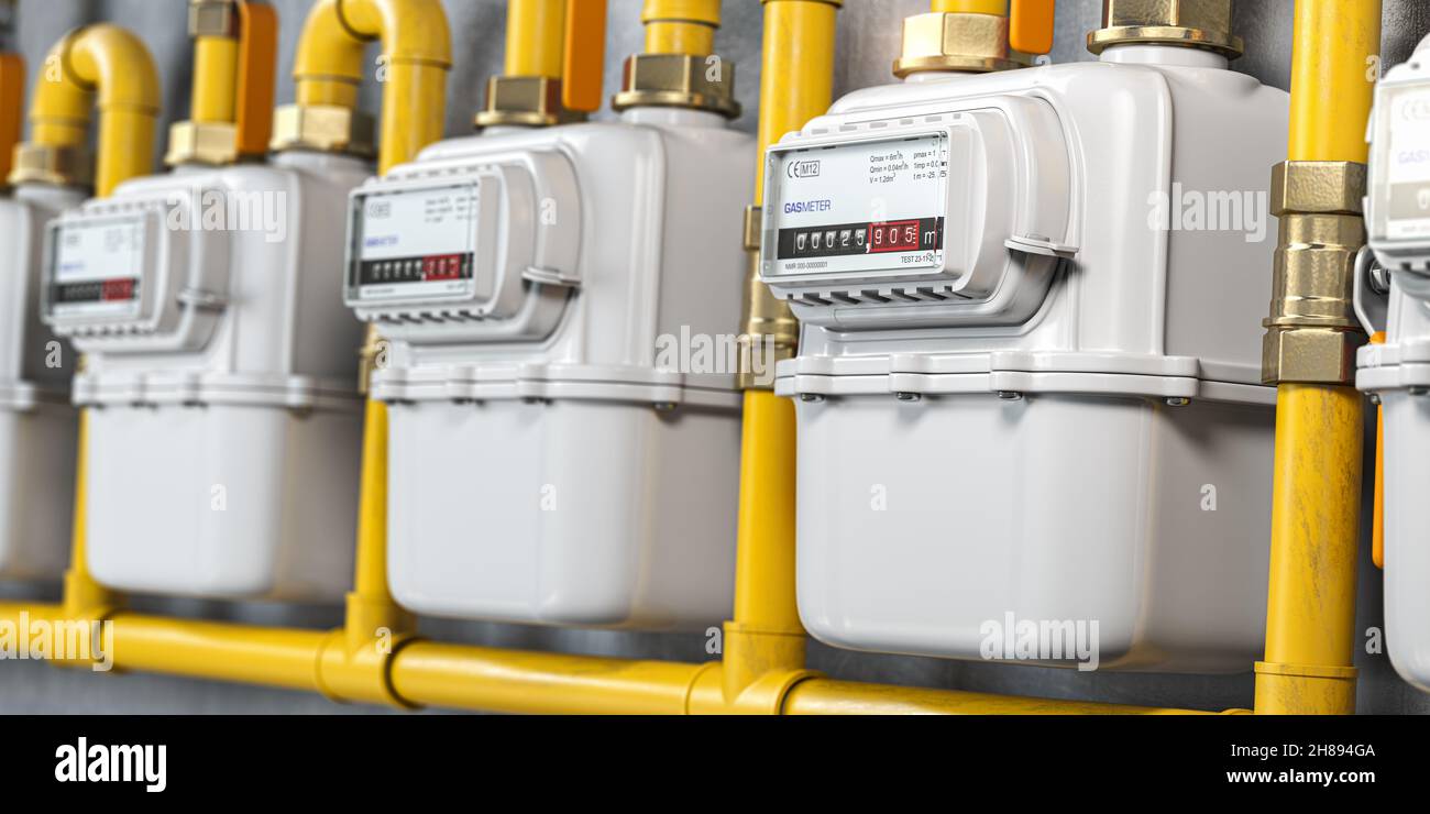 Natural gas meters hi-res stock photography and images - Alamy