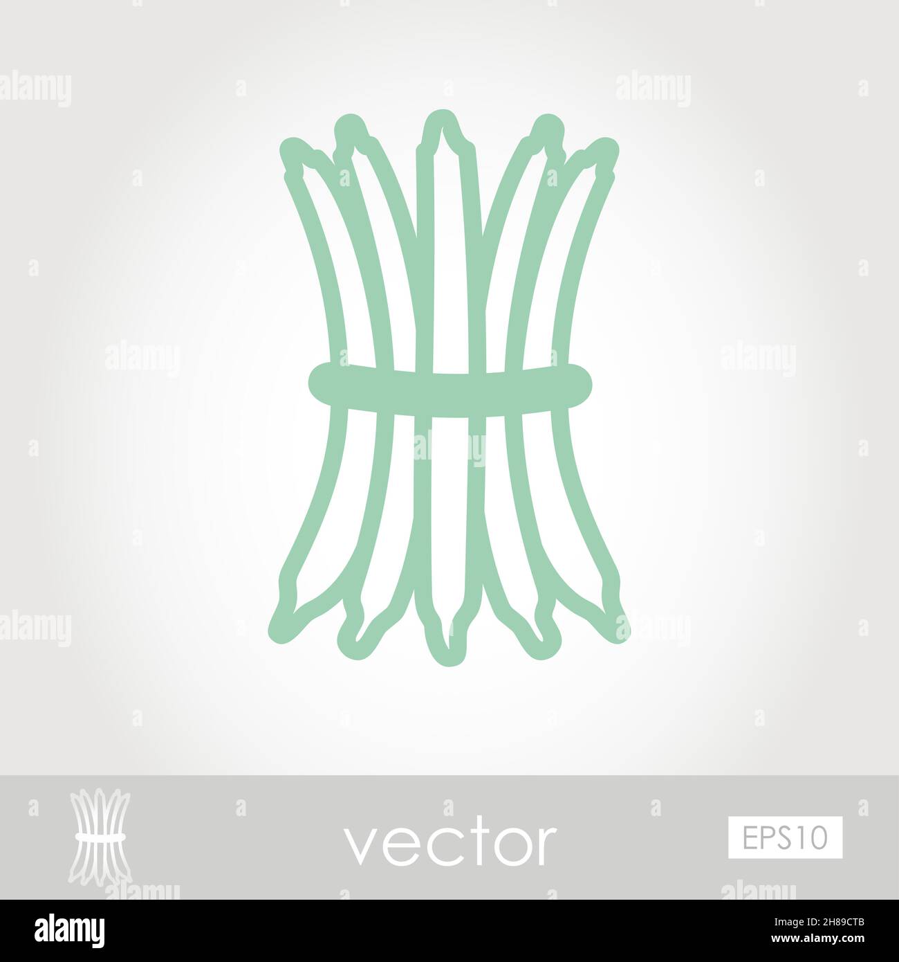 Green bean outline icon. Vegetable vector illustration Stock Vector ...