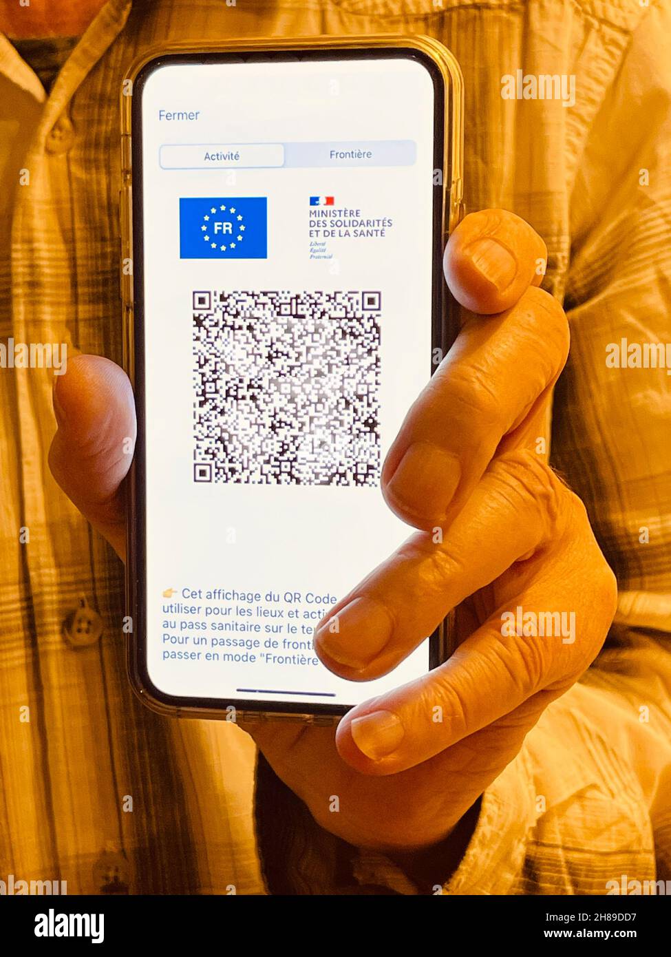 Covid sanitary pass france hires stock photography and images Alamy