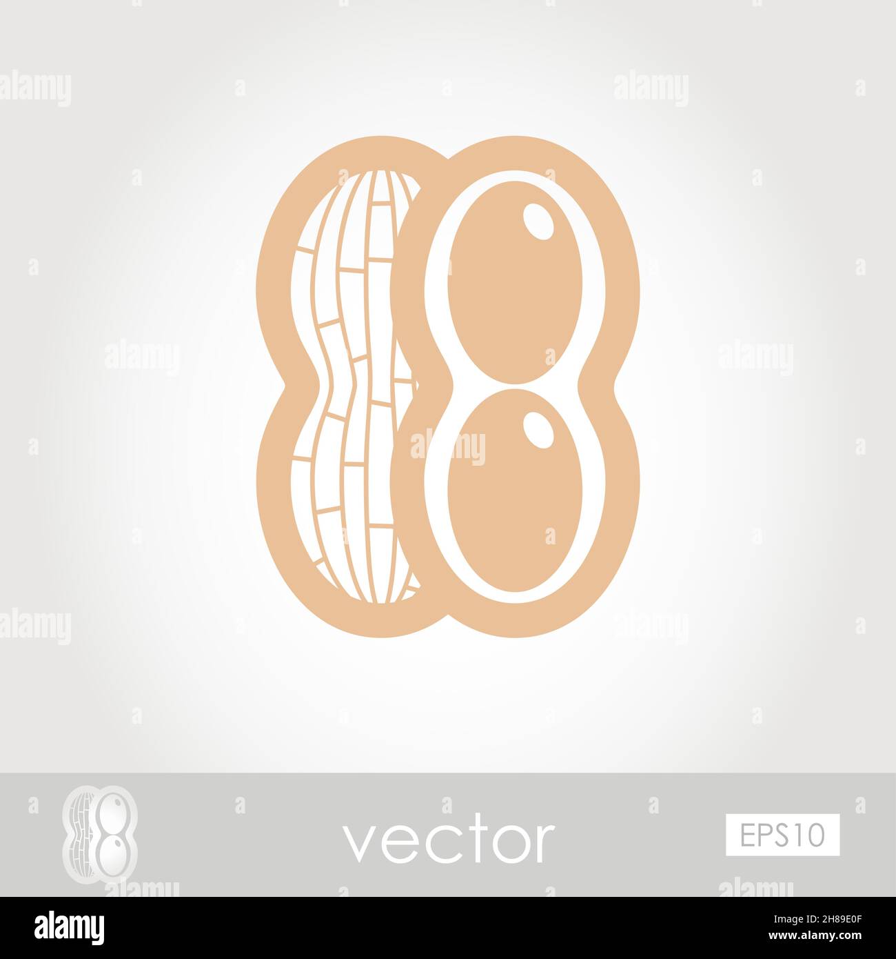 Peanut outline icon. Vegetable vector illustration eps 10 Stock Vector