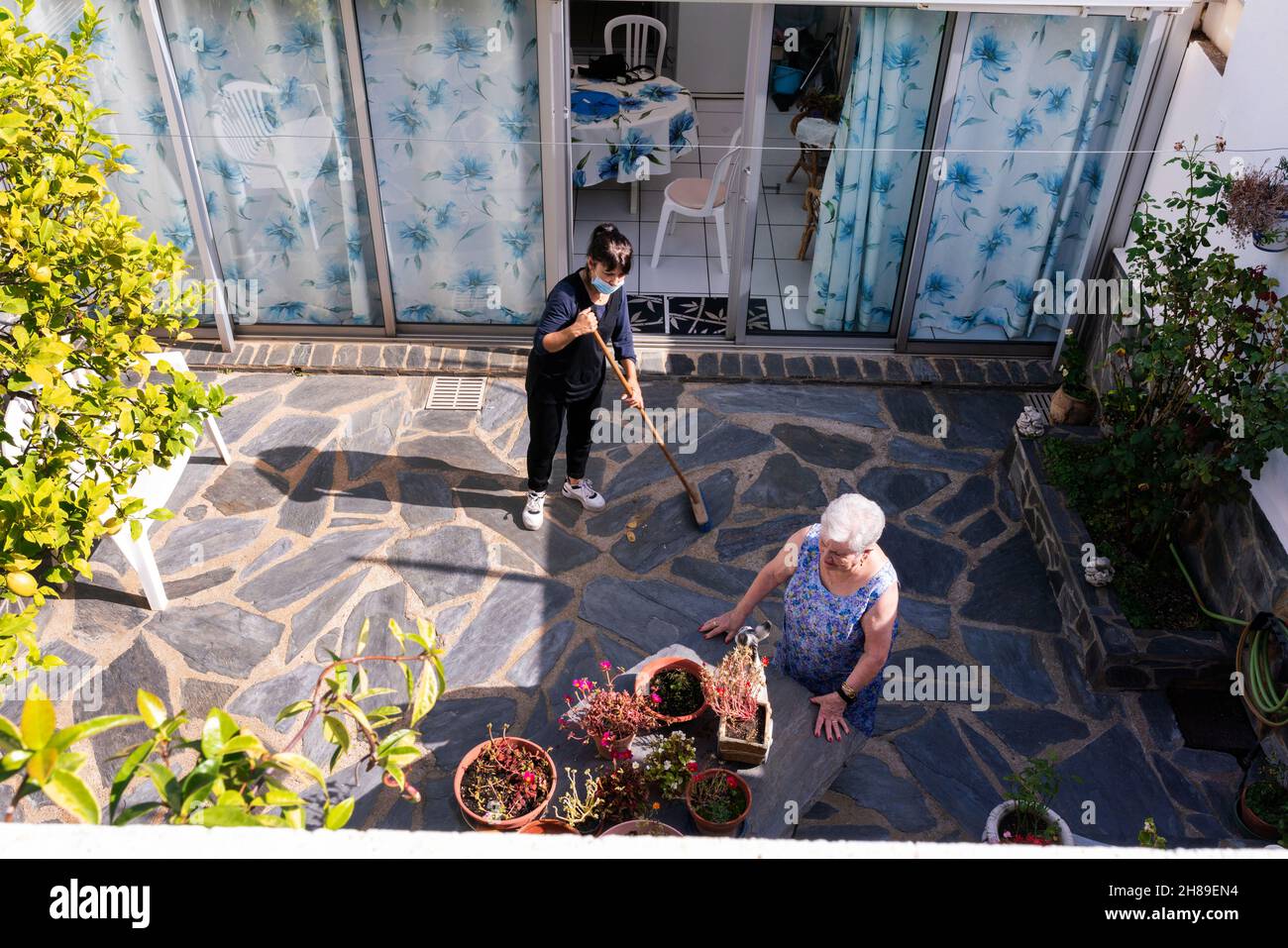 Home help for the elderly stock photo alamy