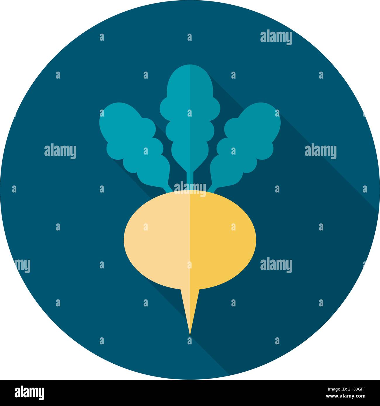 Turnip flat icon. Vegetable root vector illustration Stock Vector Image ...