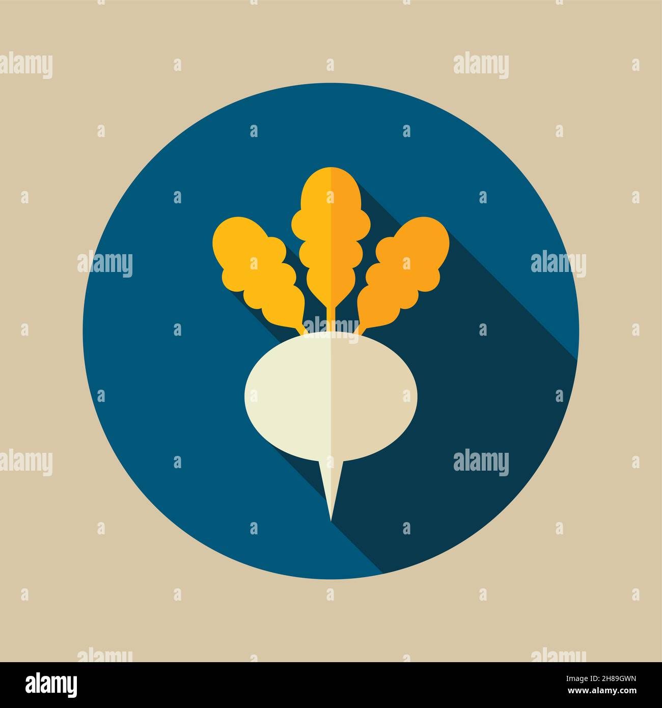 Turnip flat icon. Vegetable root vector illustration Stock Vector Image ...