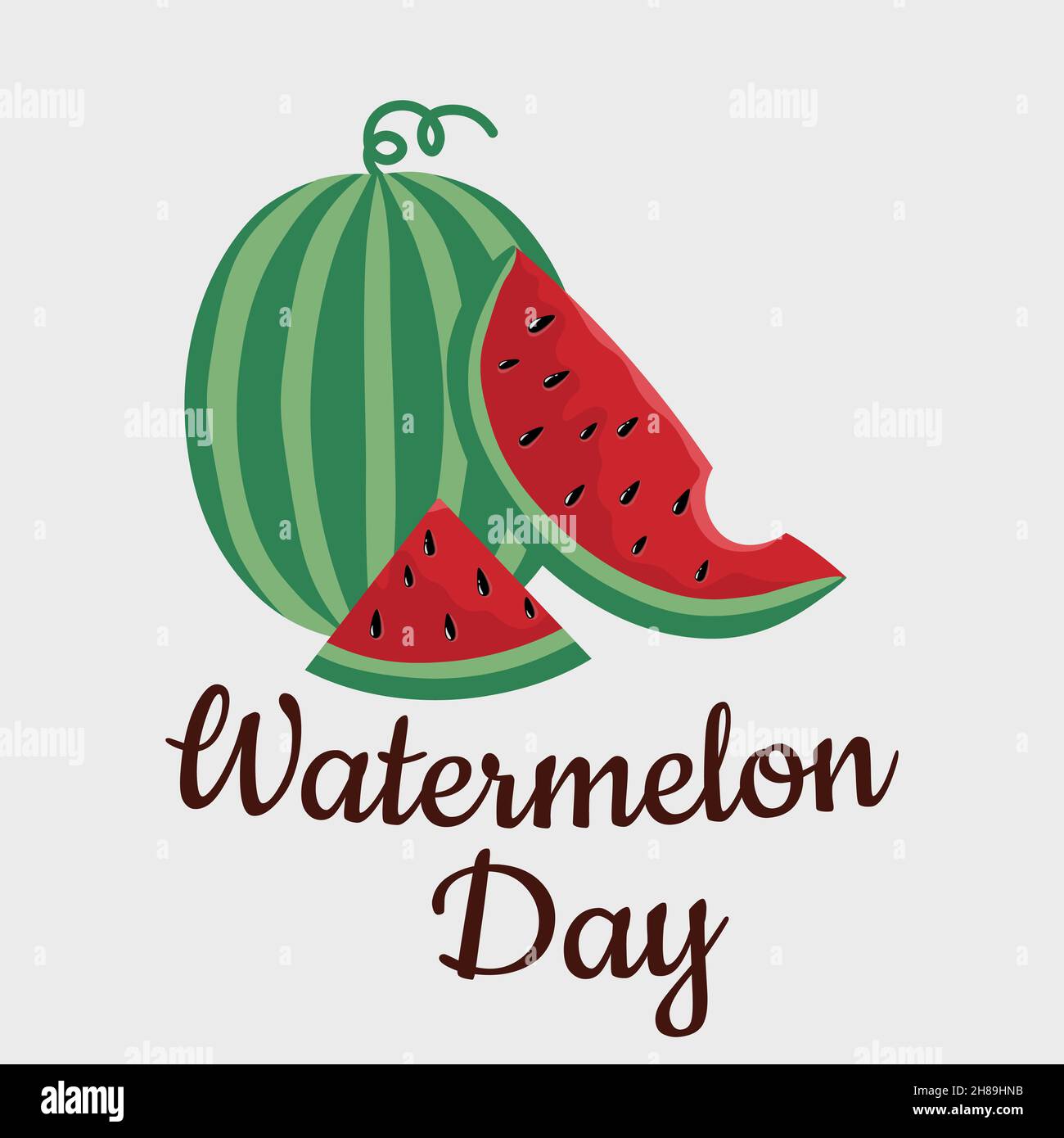 National Watermelon Day. Concept of a national holiday. A whole