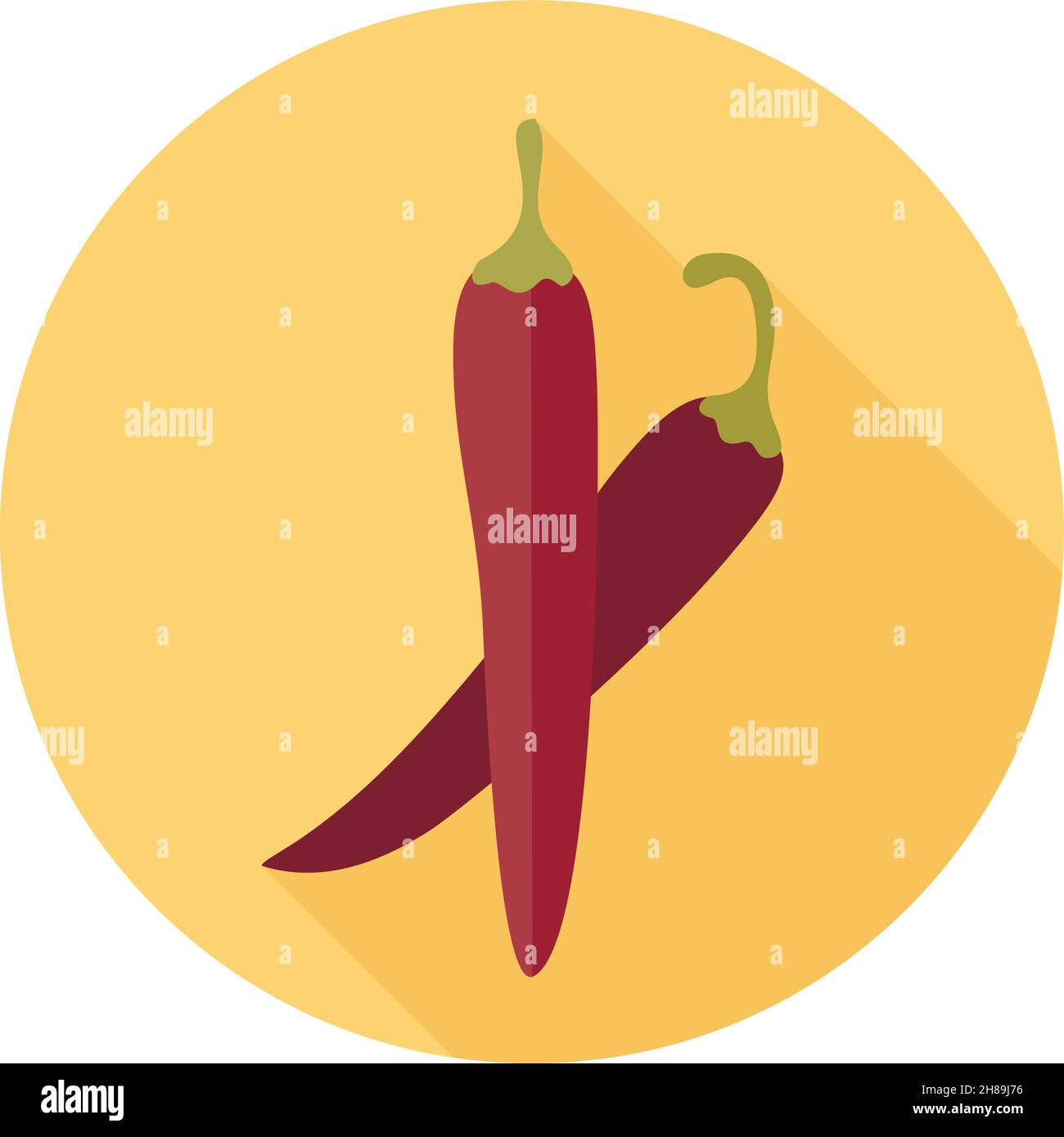Chilli pepper flat icon. Vegetable vector illustration Stock Vector ...
