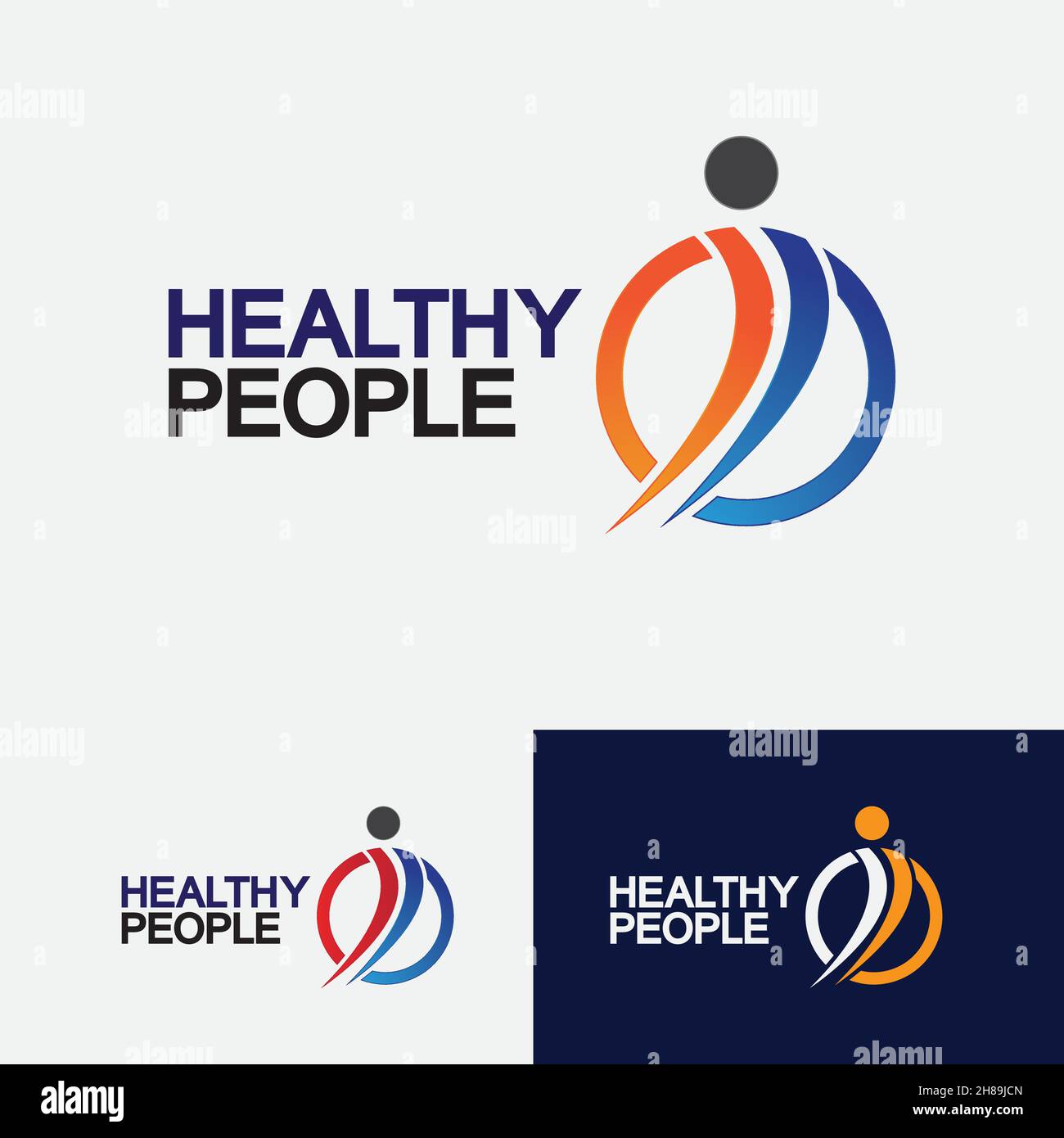 Health People Logo Vector illustration Design Template Stock Vector ...