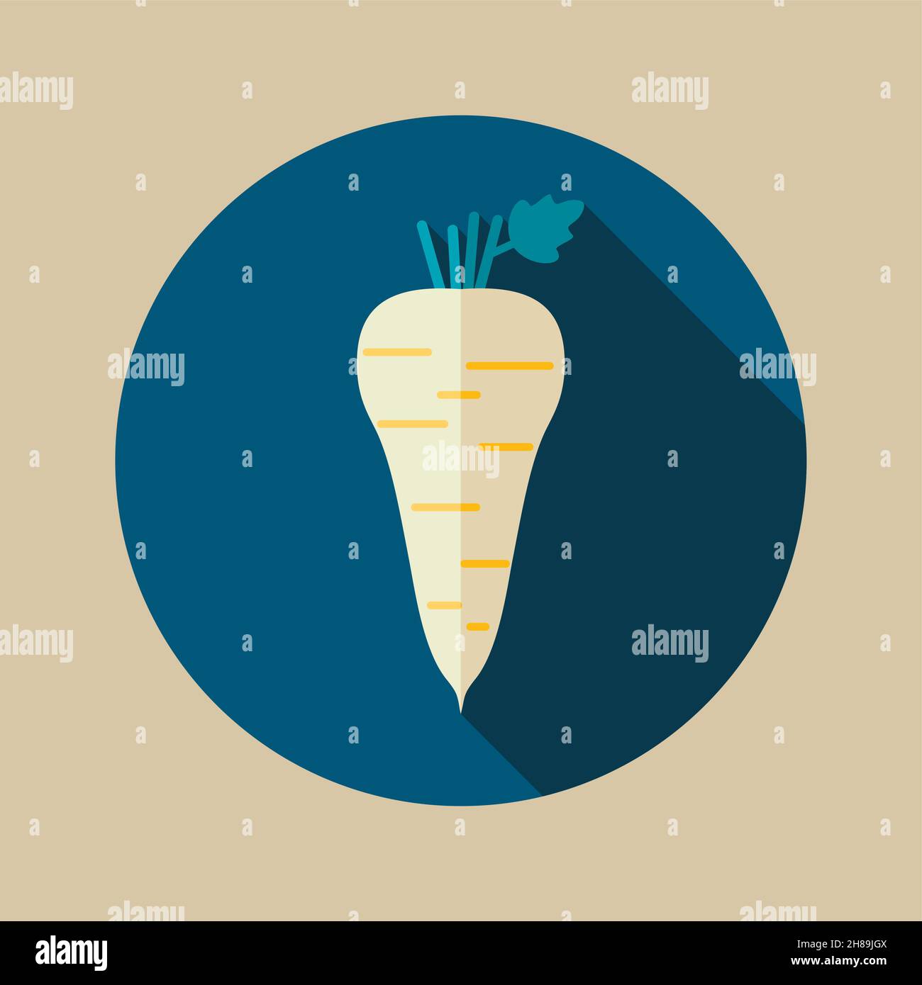 Parsnip root flat icon. Vegetable vector illustration Stock Vector ...