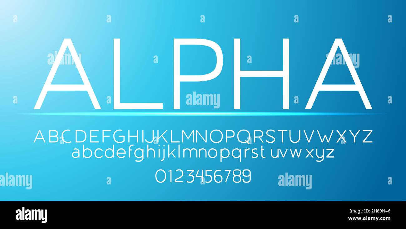 sans serif typeface font alphabet vector illustration isolated Background Stock Vector