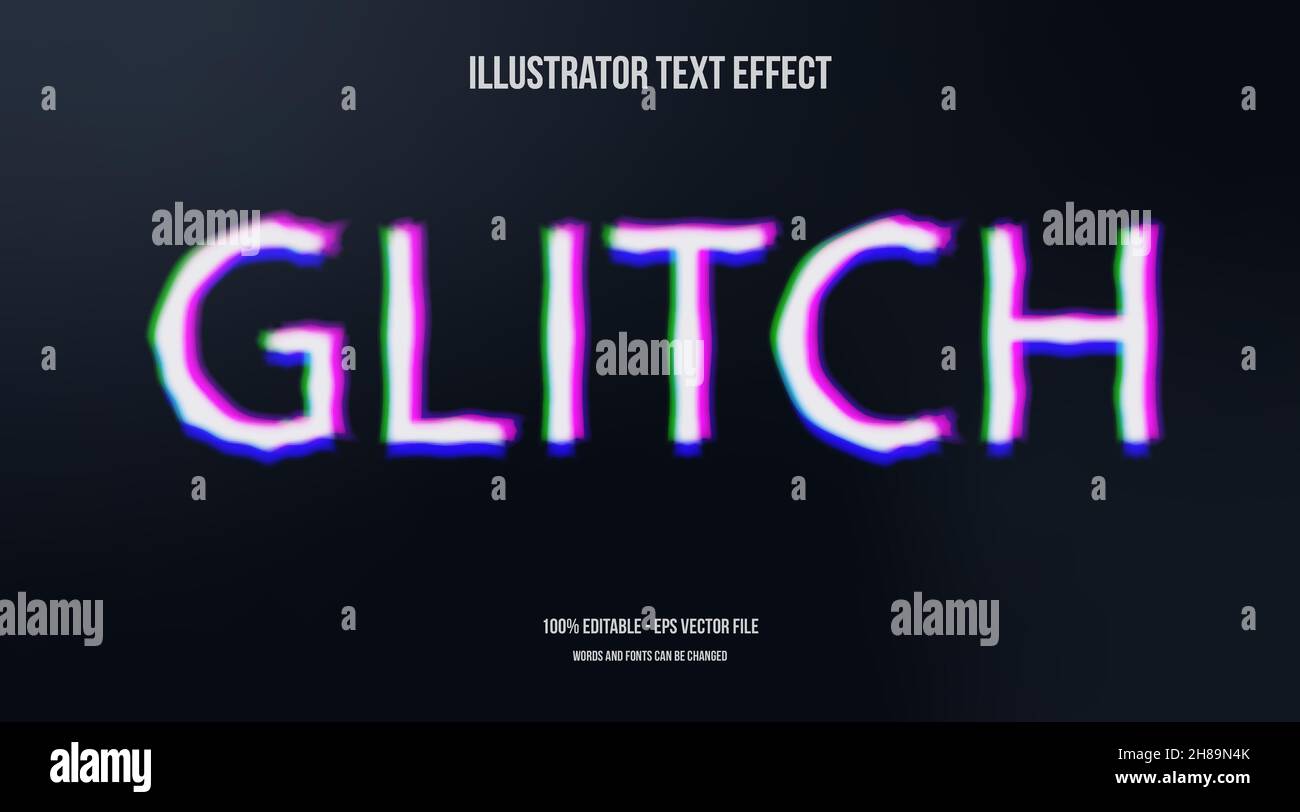 Glitch Text Effect Stock Template