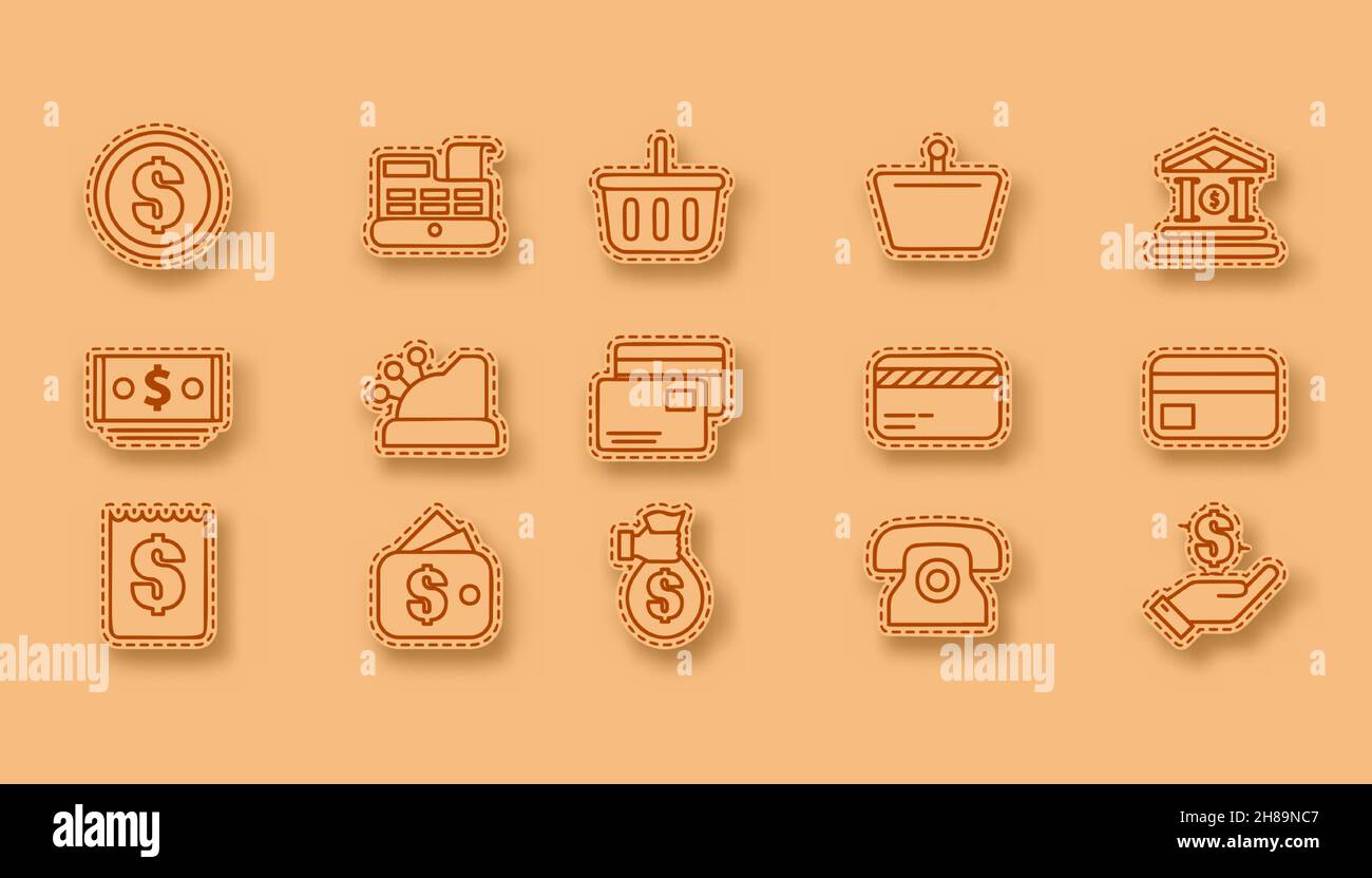 shopping online line art sticker vector illustration isolated ...