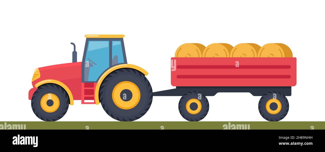 Tractor trolley cartoon hi-res stock photography and images - Alamy