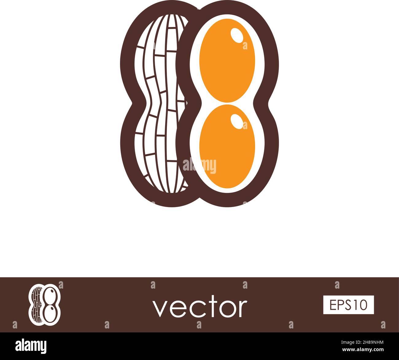 Peanut outline icon. Vegetable vector illustration eps 10 Stock Vector