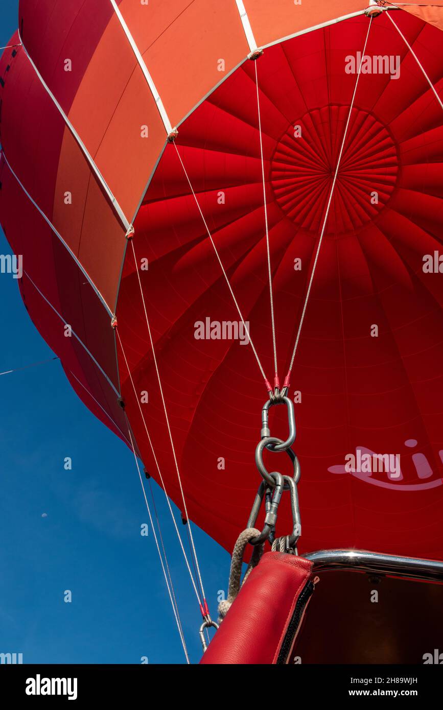 Abstract Interior of Red Hot Air Balloon Stock Photo Alamy