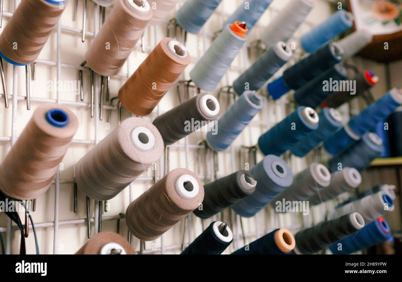 Textiles Machine Thread Cone threads textile factory hi-res stock photography and images - Alamy