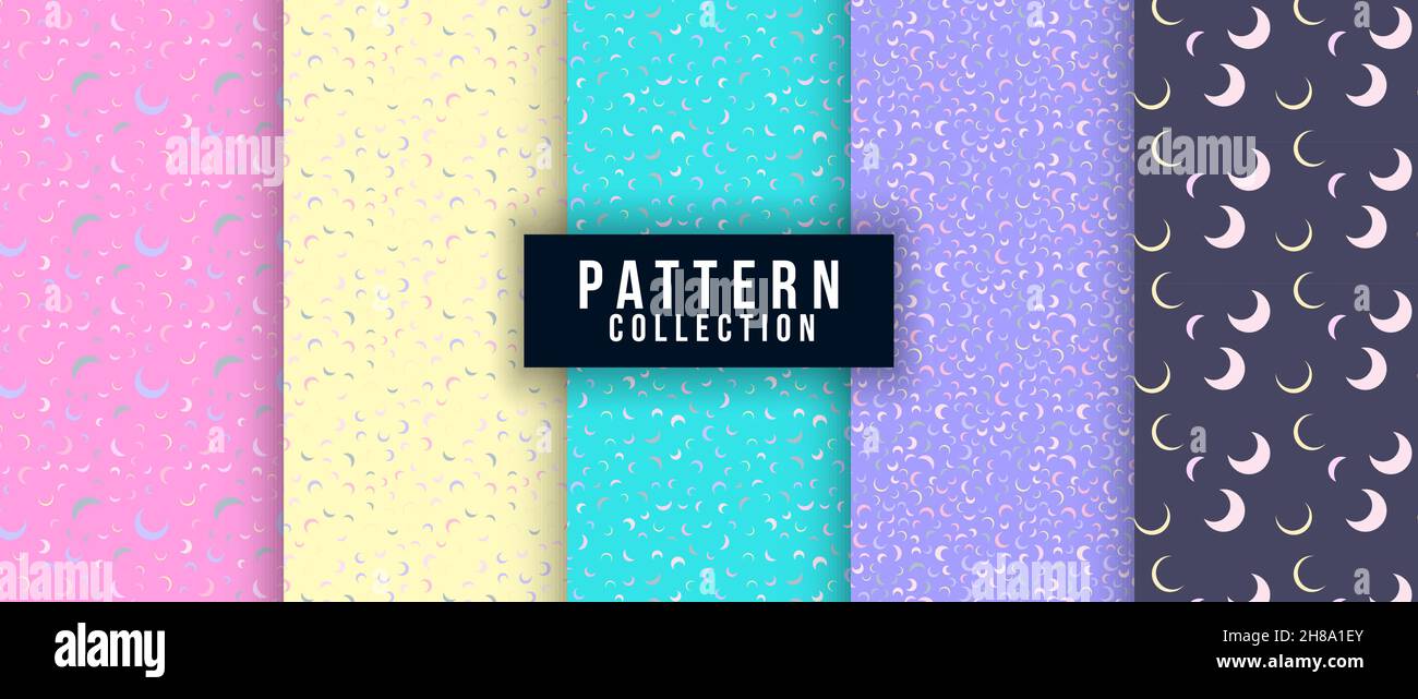 moon seamless pattern Stock Vector