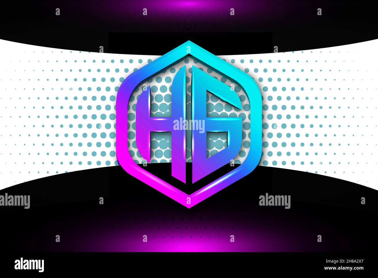 Letter H G gaming logo Stock Vector