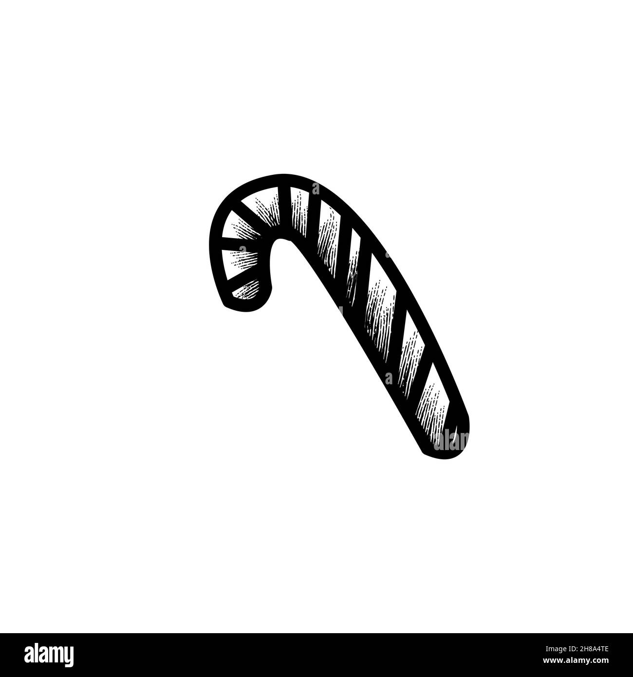 candy handle hand drawn icon vector illustration Stock Vector
