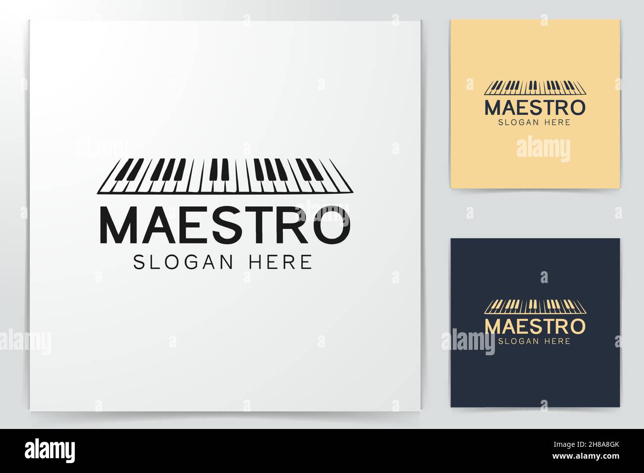 Piano logo design inspiration Stock Vector Image & Art - Alamy
