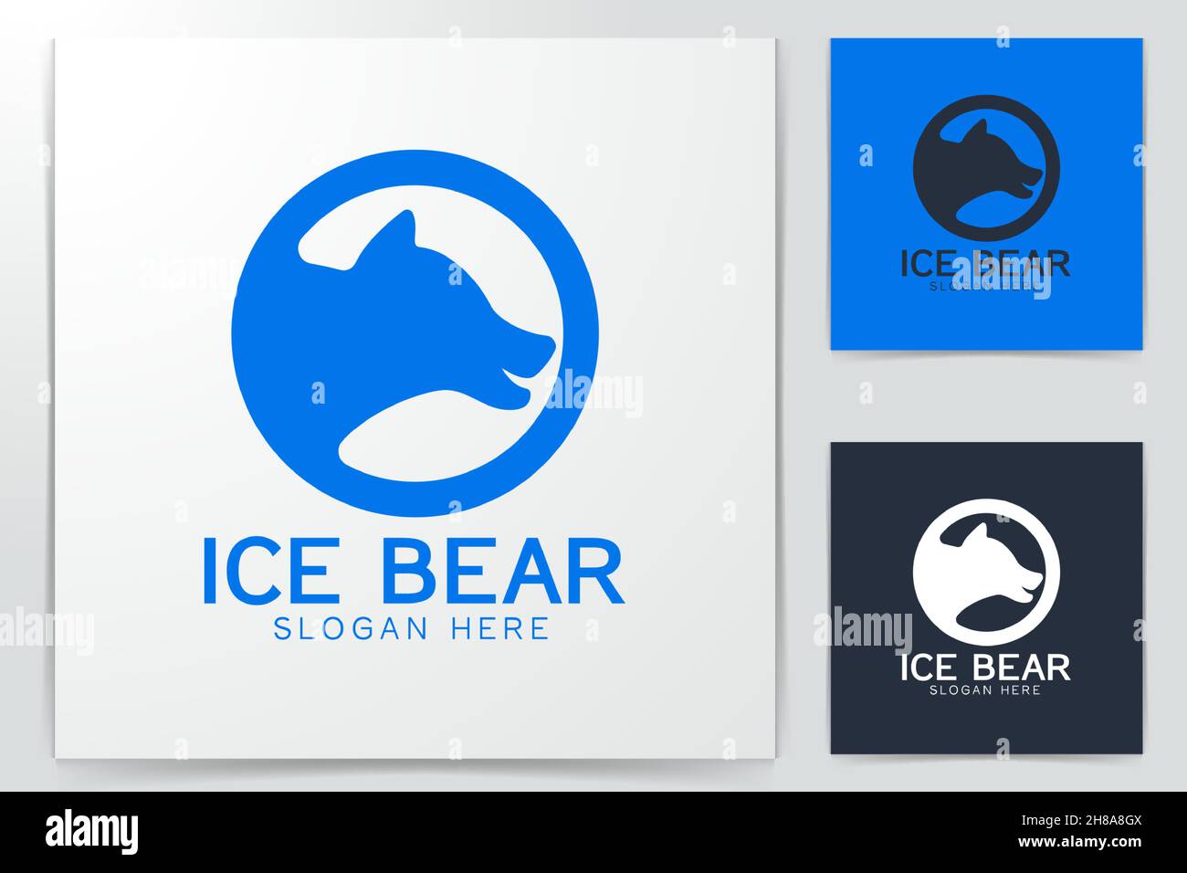 bear Logo Inspiration isolated on white background Stock Vector