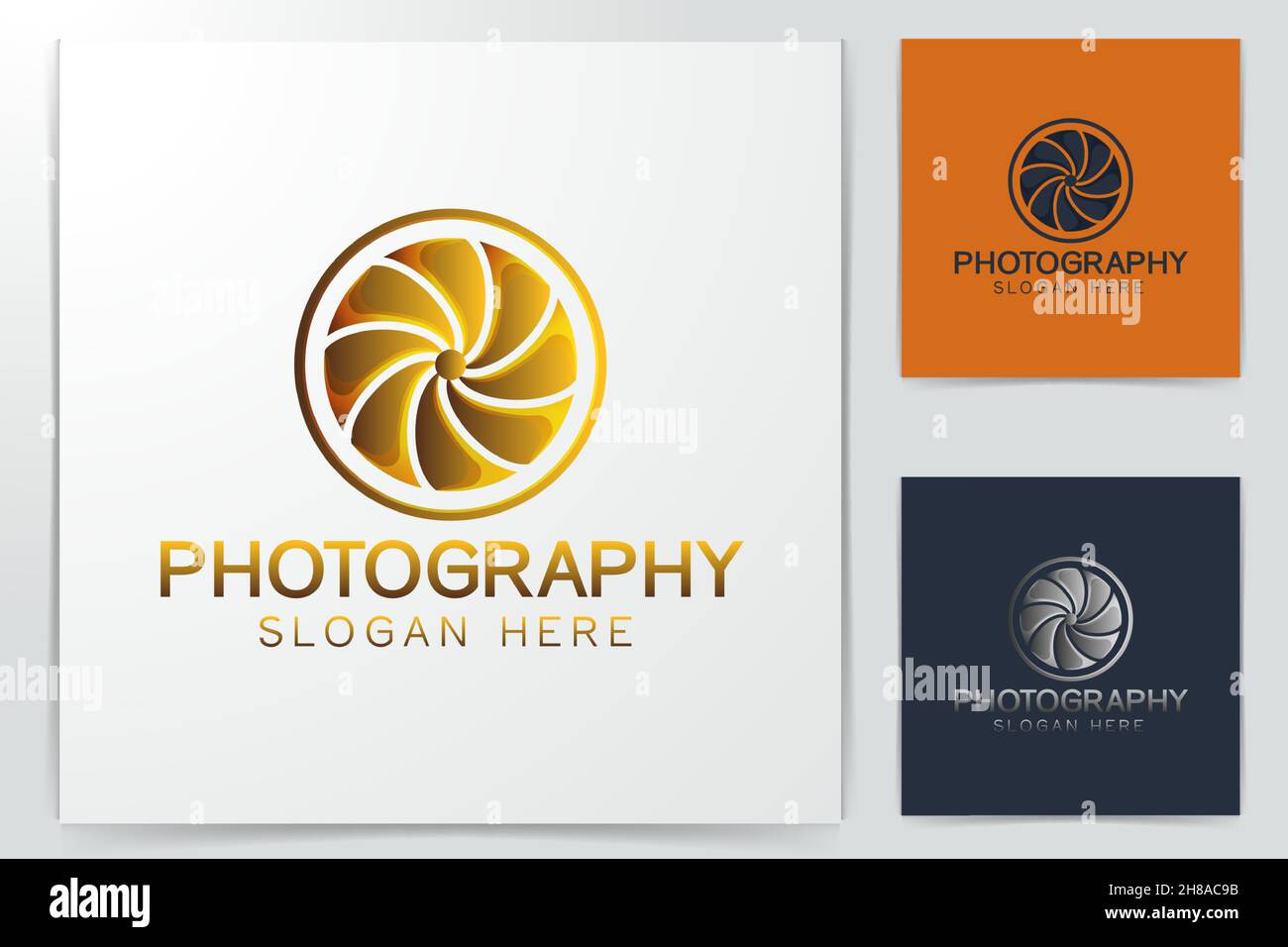 propeller logo, photography logo Stock Vector