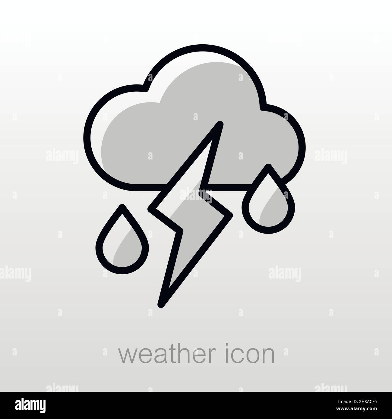 Rain lightning eps 10 Stock Vector Images - Alamy