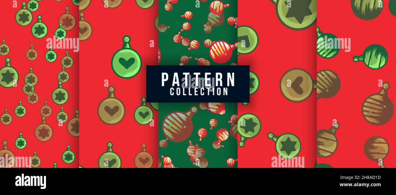 christmas lamp seamless pattern Stock Vector