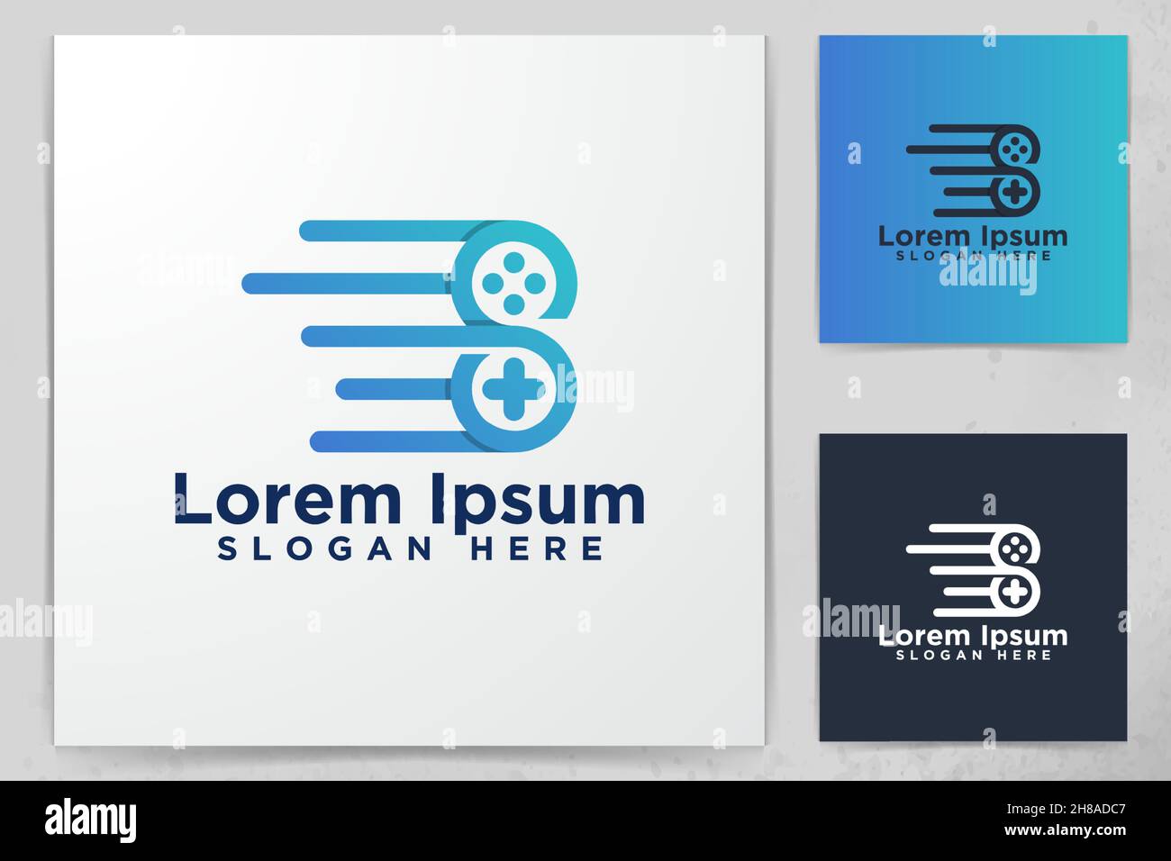 Letter S, Speed Gaming Logo Designs Vector Illustration Stock Vector