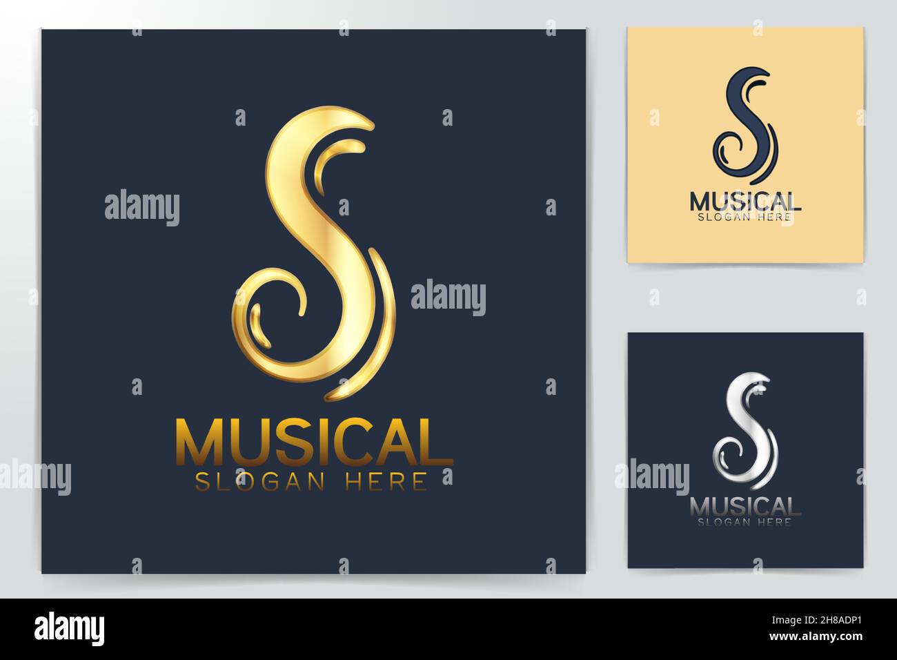 Letter S , Musical Instrument Logo Design Stock Vector Image & Art Alamy