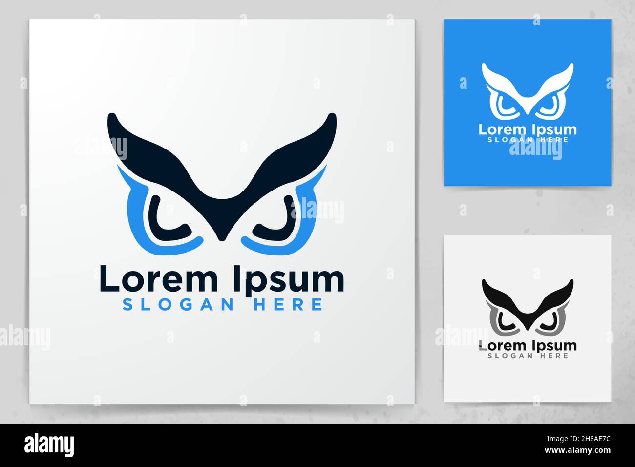 Owl Logo Designs, Vector Illustration Stock Vector