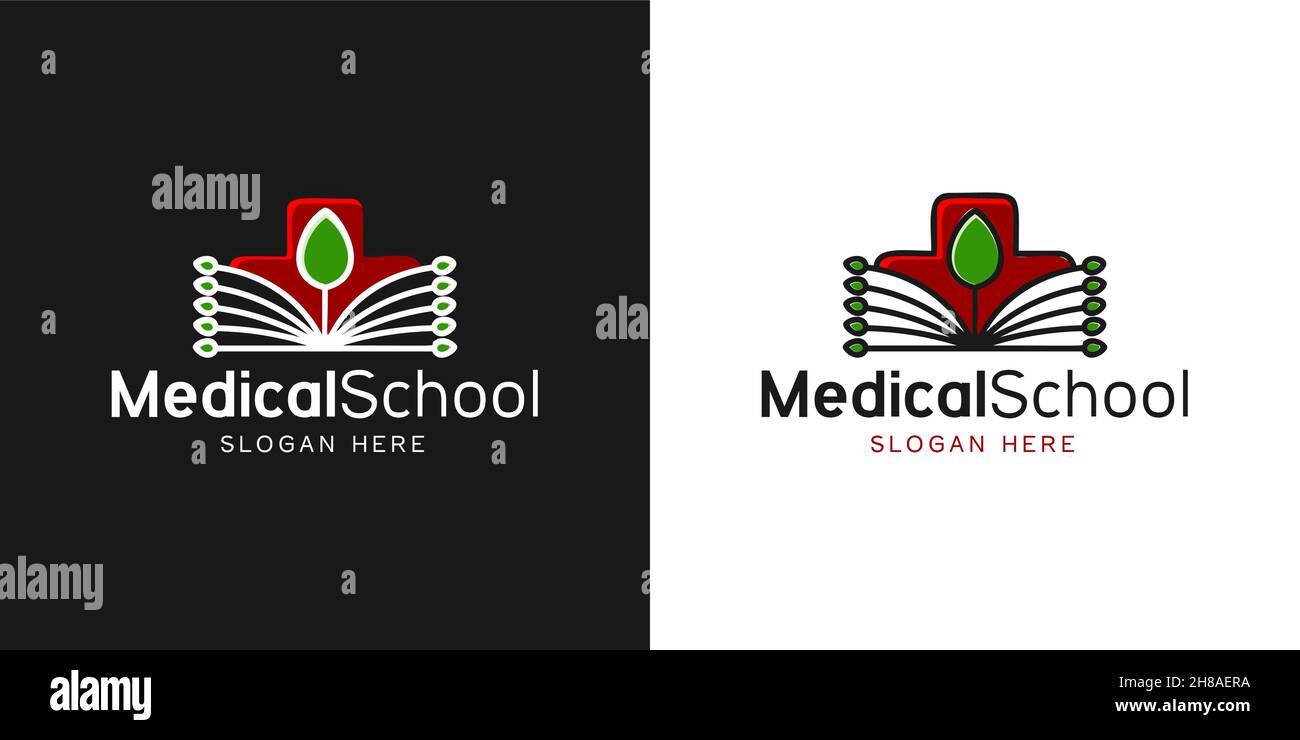 medical and leaf logo design Stock Vector