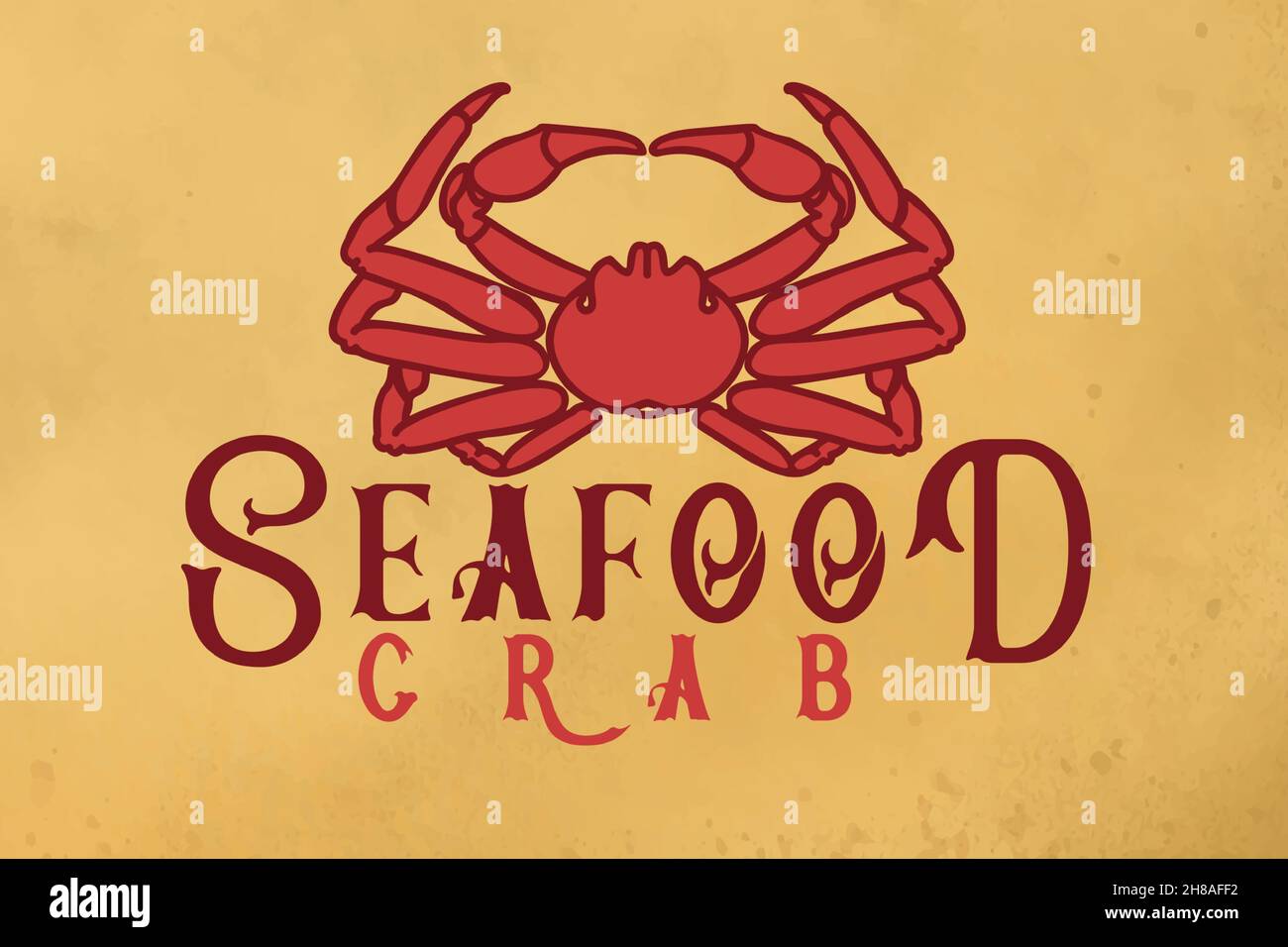 seafood crab logo design Stock Vector
