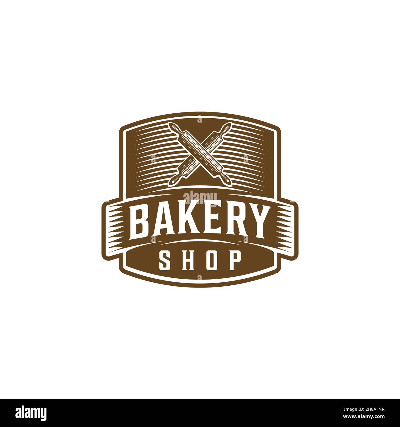 crossed rolling pin, vintage bakery logo Ideas. Inspiration logo design ...