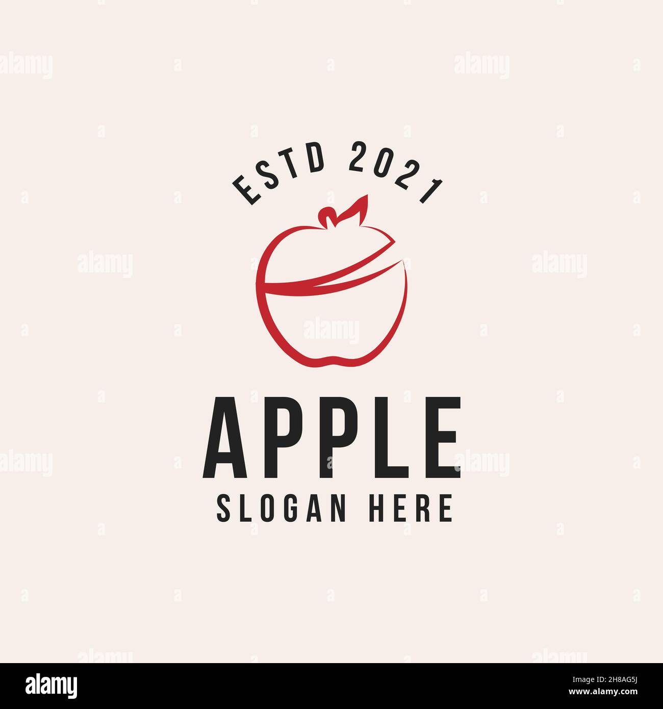 red apple logo design vector illustration isolated Stock Vector Image