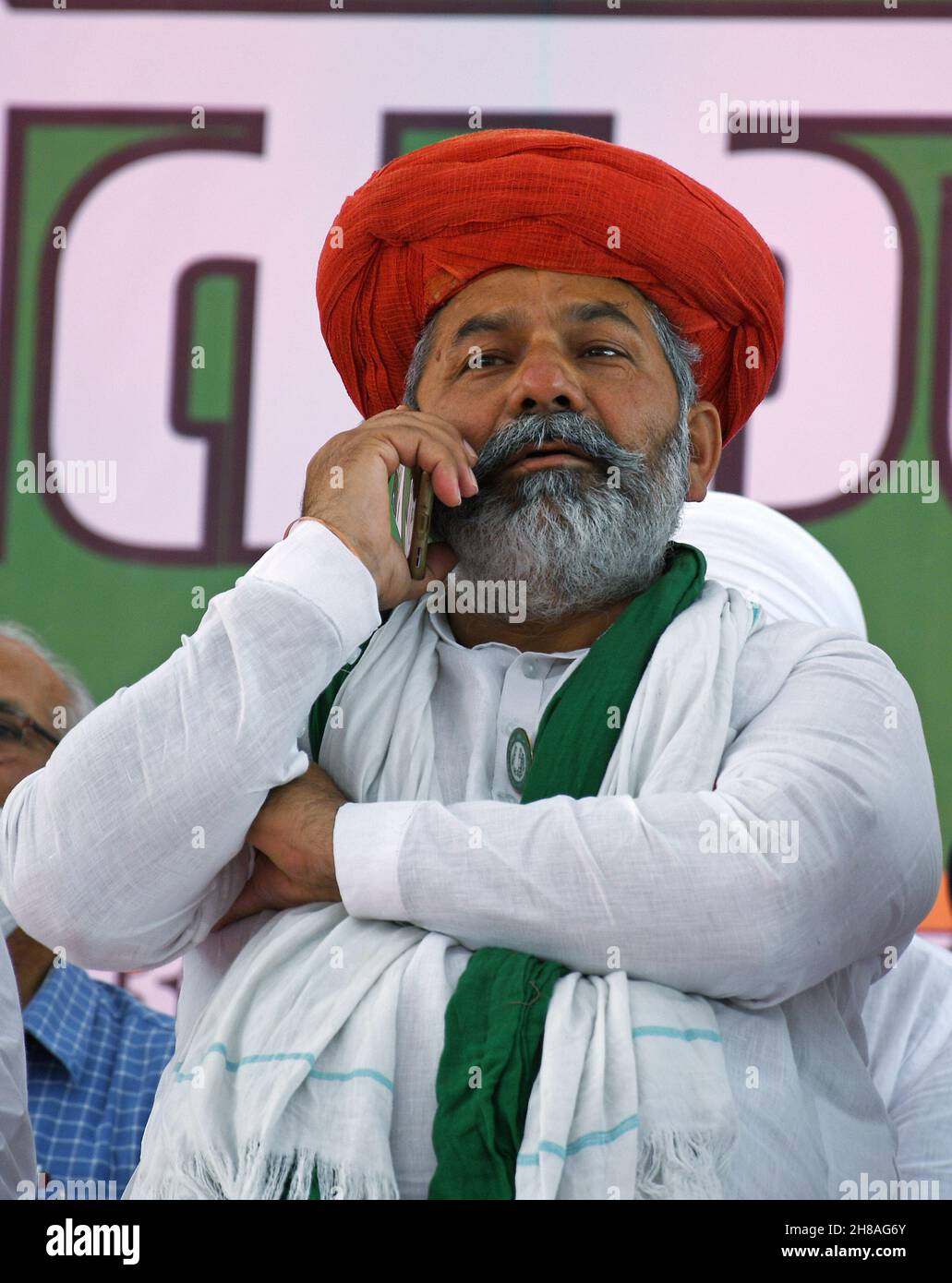 Mumbai, India. 28th Nov, 2021. Bhartiya Kisan Union (BKU) leader