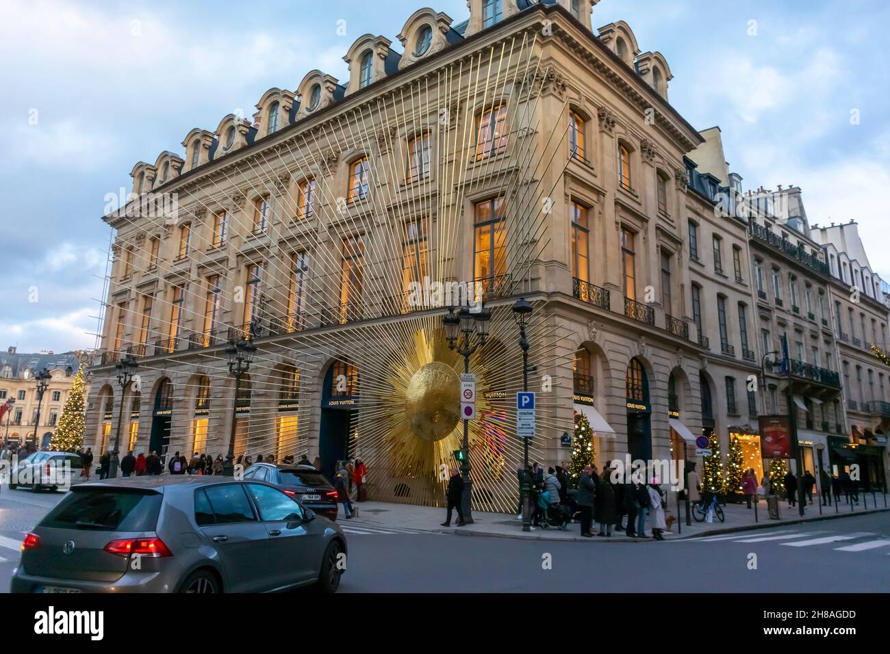Paris, France, Street Scenes, Christmas in Paris, Rue Saint Honoré