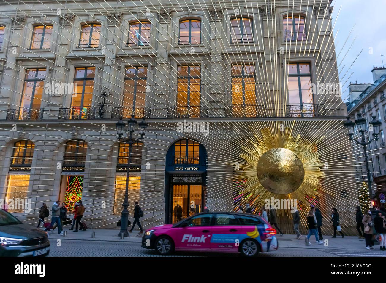 Paris, France, Street Scenes, Christmas in Paris, Rue Saint Honoré