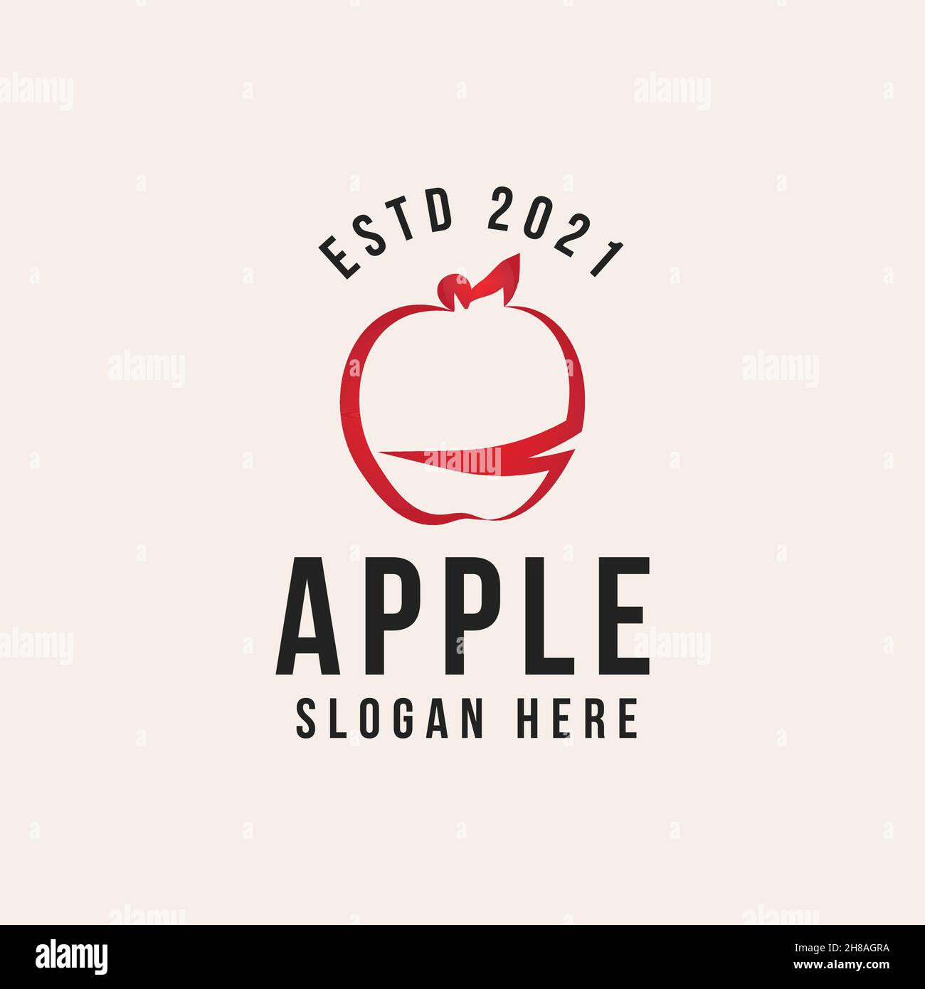 red apple logo design vector illustration isolated Stock Vector Image