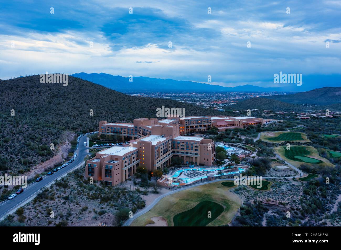 JW Marriott Starr Pass Resort and Spa at Tucson, Arizona in morning. Stock Photo