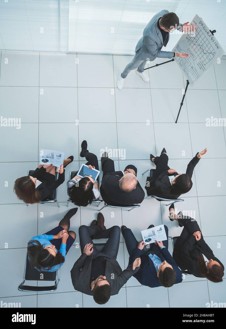 project Manager making a report for the business team Stock Photo