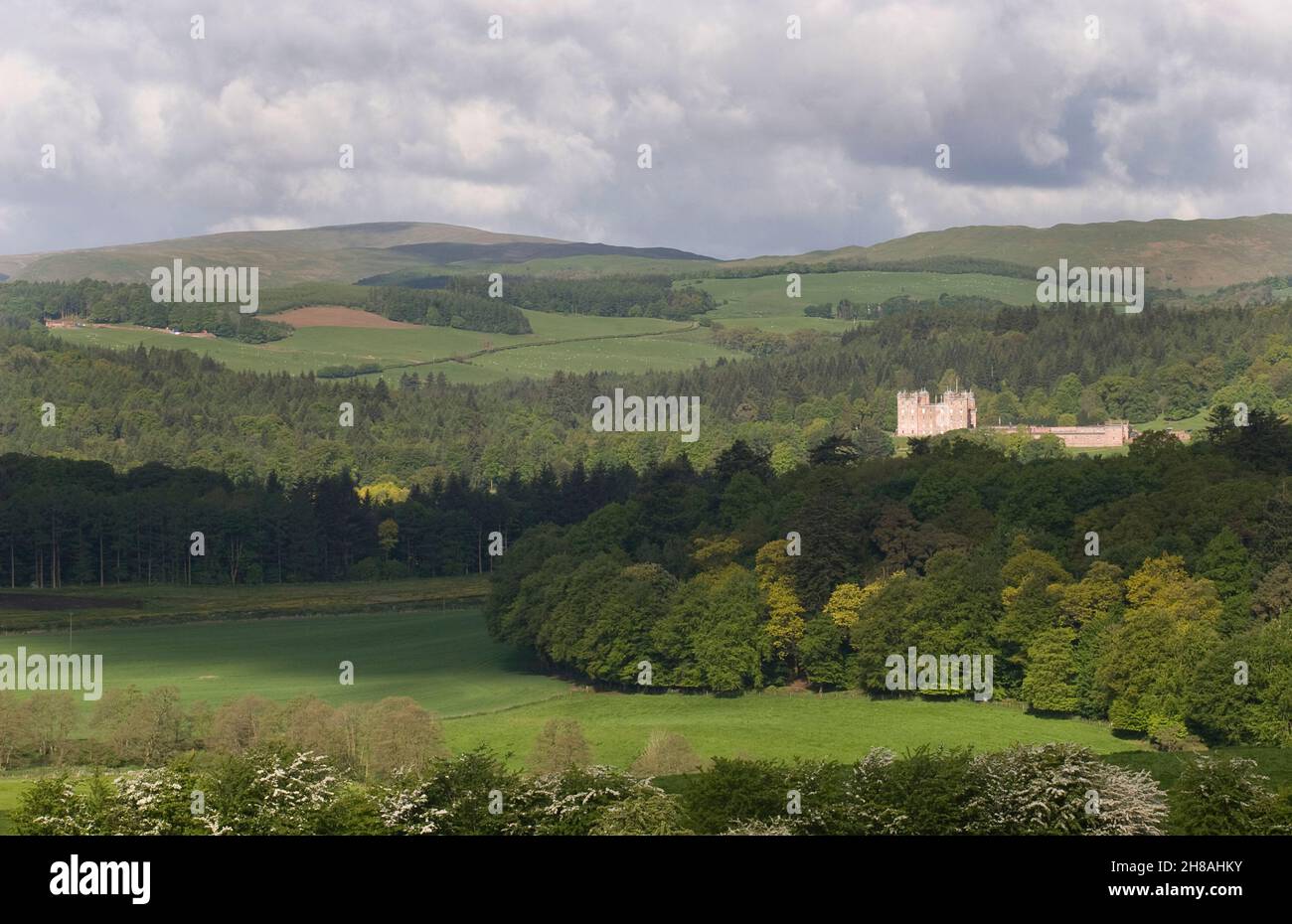 Drumlanrig Castle home to the Duke and Duchess of Buccleuch & Queensberry, Queensbury estate, Dumfries & Galloway, Dumfriesshire, Scotland Stock Photo