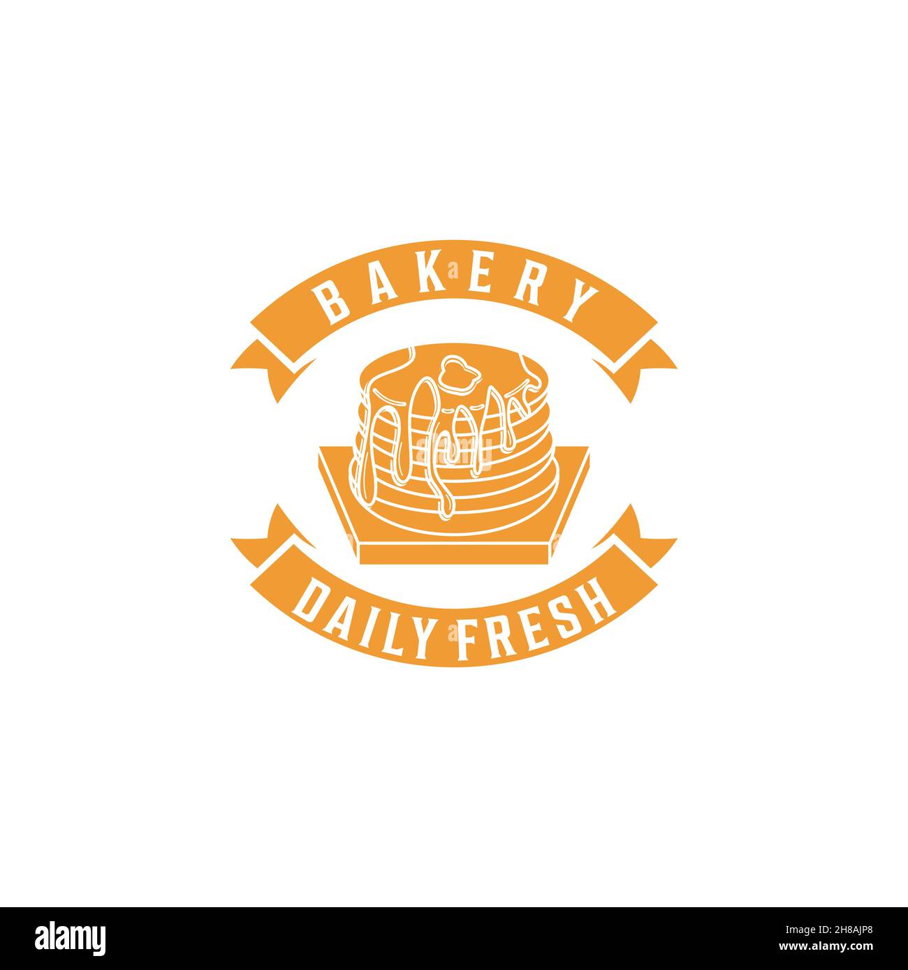 pancake, vintage bakery logo Ideas. Inspiration logo design. Template