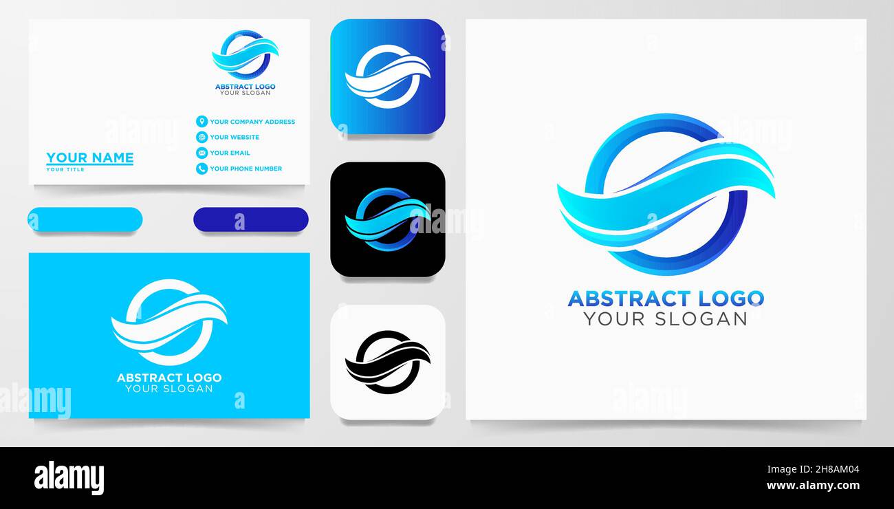 Abstract Wave Logo Design, Vector Illustration Stock Vector