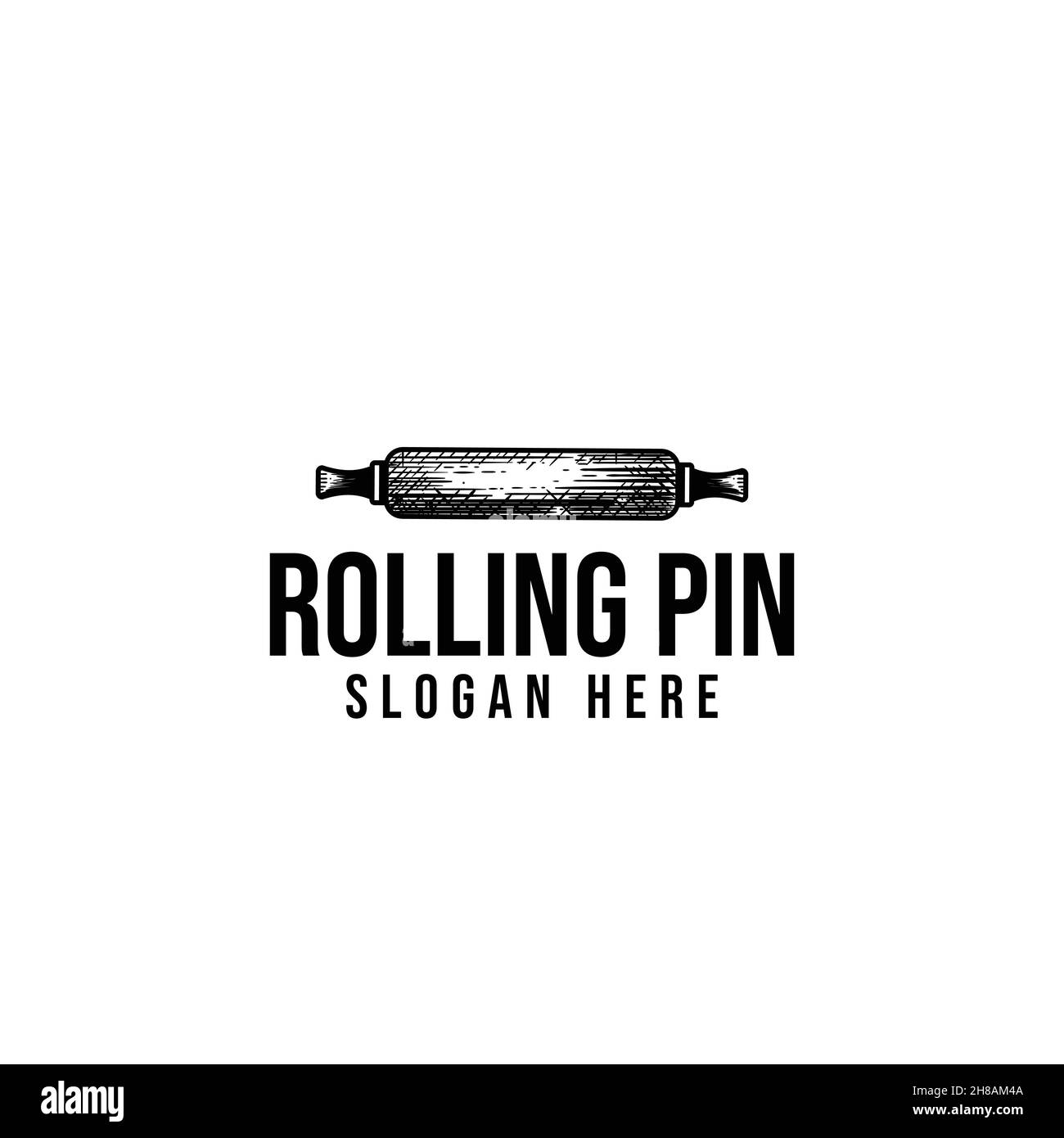 rolling pin, vintage bakery logo Ideas. Inspiration logo design