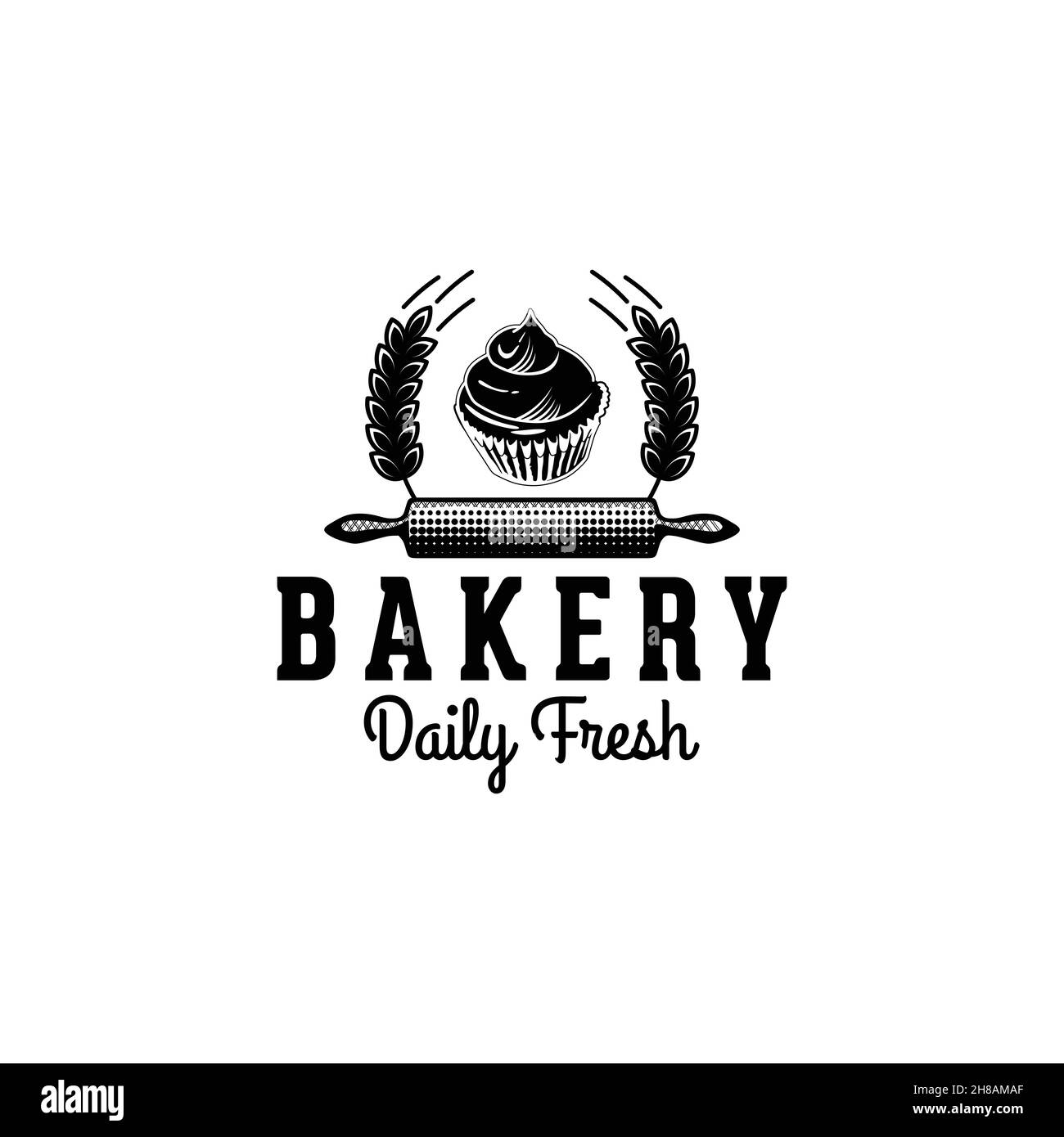 cupcake, vintage bakery logo Ideas. Inspiration logo design. Template
