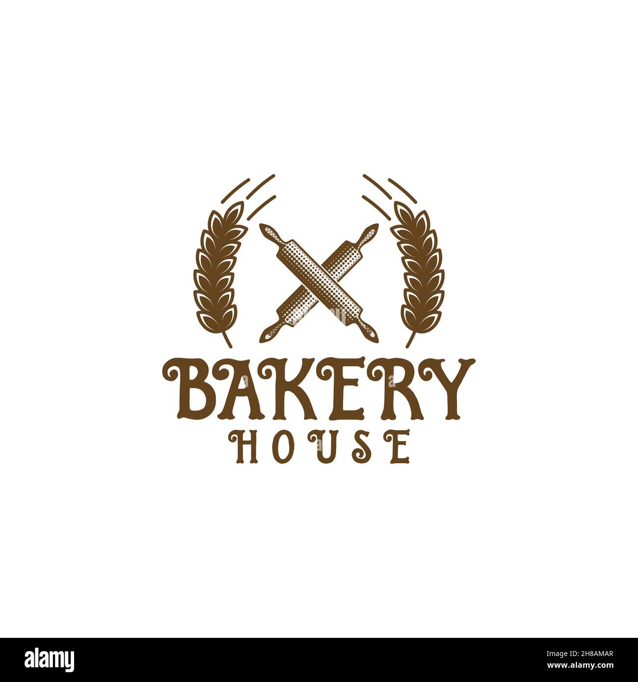 crossed rolling pin, vintage bakery logo Ideas. Inspiration logo design ...