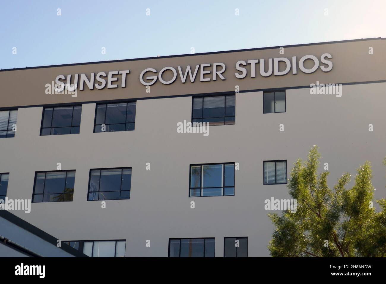 Los Angeles, California, USA 27th November 2021 A general view of atmosphere of Sunset Gower Studios, where Meghan Markle filmed Deal or No Deal, Columbia Classics It Happened One Night, Mr. Smith Goes to Washington, Three Stooges Shorts, Funny Girl, The Caine Mutiny, filmed here and Television Shows Scandal, How to Get Away With Murder, Saved by the Bell, Married With Children, Jag, Six Feet Under, Dexter, The Donna Reed Show, Soap, That's So Raven, Moesha, Father Knows Best, I Dream of Jeannie all filmed here at Sunset Gower Studios at Sunset Blvd and Gower Street on November 27, 2021 in Los Stock Photo