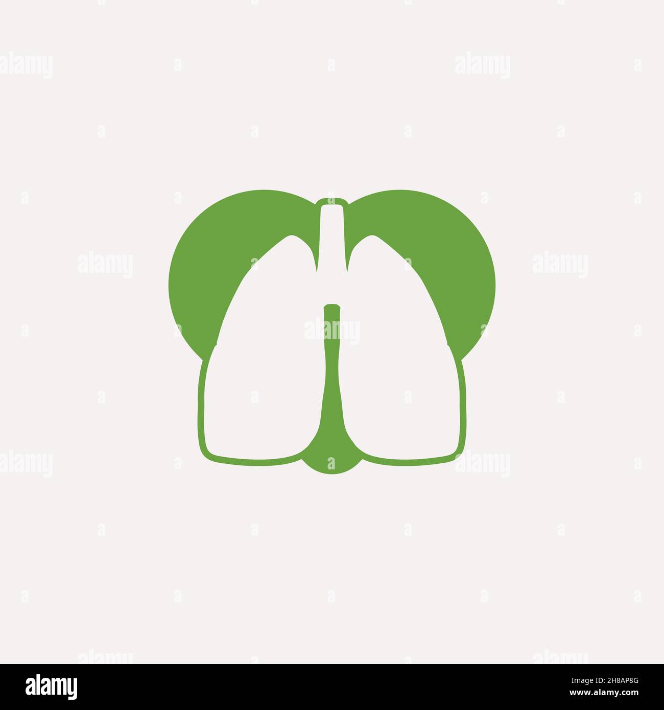 lung care, love healthy logo Ideas. Inspiration logo design. Template Vector Illustration. Isolated On White Background Stock Vector