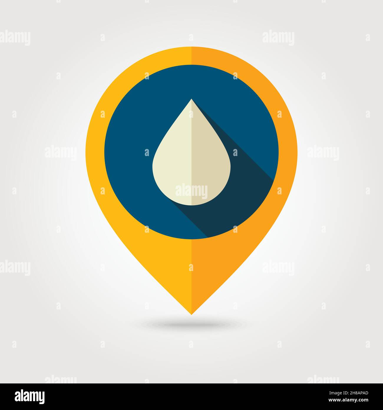 Blue water drop location icon hi-res stock photography and images - Alamy